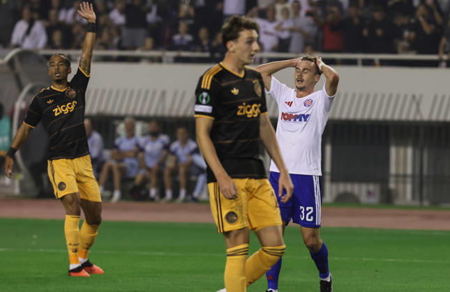 UEFA Conference League HNK Hajduk Split v AFC Ajax Simun Hrgovic of Hajduk reacts during the UEFA Conference League 2026 27 League Phase MD1 match between HNK Hajduk Split and AFC Ajax at Stadion Poljud on October 15, 2026 in Split, Croatia.  IvoxCagalj PIXSELL
