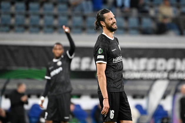 261015 AA Gent vs Aarhus Christian Burgess of KAA Gent looks dejected during Matchday 2 in the 2026-2027 Uefa Conference League season - league phase between AA Gent and AGF Aarhus on October 15 , 2026 in Gent, Belgium. (Photo by Maarten Straetemans Isosport) Gent Belgium  Copyright: xMaartenxStraetemansx GENT-AARHUS_20261015_147