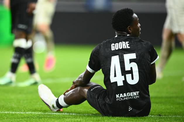 KAA Gent v AGF Aarhus - UEFA Conference League GENT, BELGIUM - OCTOBER 15 : Goore Hyllarion Bi forward of KAA Gent during the UEFA Conference League 2026 27 League Phase matchday 1 match between KAA Gent and AGF Aarhus on October 15, 2026 in Gent, Belgium, 15 10 2026 Gent Belgium  Copyright: xGvgx