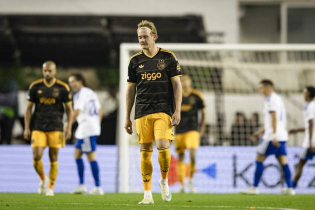 SPLIT - Julian Brandt of Ajax reacts after the 2-1 during the Conference League match between Hadjuk Split and Ajax at Stadion Poljud on October 15, 2026 in Split, Croatia. SONNY LENSEN ANP xVIxANPxSportx xxANPxIVx 572546096 originalFilename: 572546096.jpg