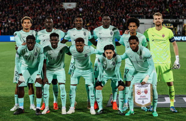 CSKA vs AS Monaco - UEFA Conference League SOFIA, BULGARIA-OCTOBER 15: AS Monaco players pose for a team picture during the UEFA Conference League - League Phase, Matchday 1 between teams of CSKA and AS Monaco at Vasil Levski National Stadium in Sofia, Bulgaria, 15 October 2026. Borislav Troshev Anadolu Sofia Bulgaria. Editorial use only. Please get in touch for any other usage.  Copyright: x2026xAnadoluxBorislavxTroshevx