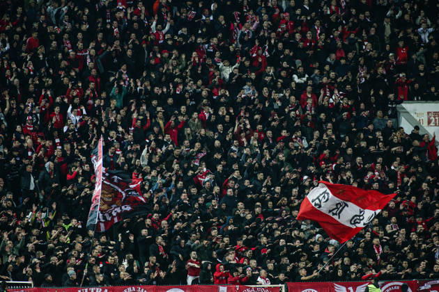 SOCCER - UEFA Conference League - CSKA vs. AS Monaco Photo by IPA ABACAPRESS.COM89725304 - CSKA fans during the UEFA Conference League match between PFC CSKA and AS Monaco at Vasil Levski National Stadium in Sofia, Bulgaria, on October 15, 2026 Sofia Bulgaria  Copyright: xIPAxSport ABACAx