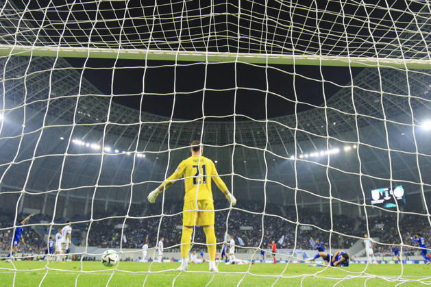 15 october 2026, UEFA Conference League 2026, League phase, Matchday 1 Universitatea Craiova vs Getafe, Ion Oblemenco Stadium, Craiova,Romania 21 Laurentiu Popescu portrait image after the equilizer of Getafe