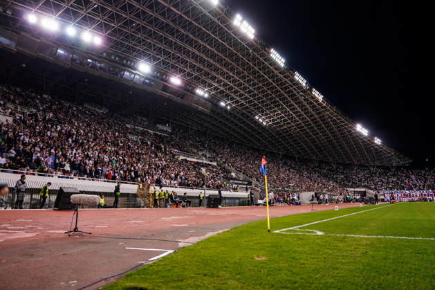 Fussball: Kroatien: UEFA Conference League 2026 2027 - 1. Runde, 15.10.2026 - HNK Hajduk Split vs. AFC Ajax Amsterdam - Stadion Poljud (Split, Kroatien); Zapad, Tribüne, Zuschauer, Hajduk Split Fans Copyright: xLUKAxKOLANOVICx