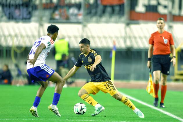 SPLIT, 15 10-2026, Poljud Stadium , season 2026 2027 , UEFA Conference League Football . Match between Hajduk Split and Ajax. Picture shows Oscar Gloukh Hajduk Split - Ajax  x208452993x Copyright: