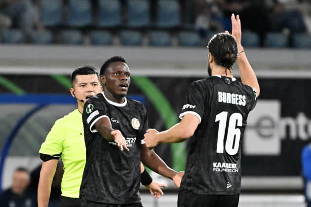 261015 AA Gent vs Aarhus Hyllarion Goore of KAA Gent celebrates after scoring the 1-0 goal during Matchday 2 in the 2026-2027 Uefa Conference League season - league phase between AA Gent and AGF Aarhus on October 15 , 2026 in Gent, Belgium. (Photo by Maarten Straetemans Isosport) Gent Belgium  Copyright: xMaartenxStraetemansx GENT-AARHUS_20261015_197