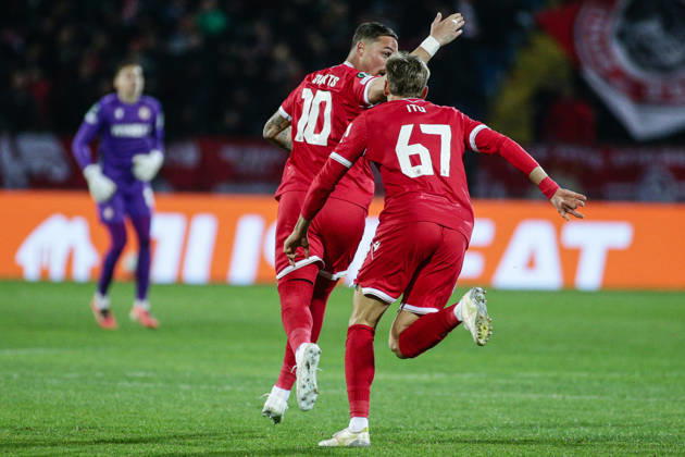 IPA89727550 - CSKA s Joel Zwarts celebrates after scoring during the UEFA Conference League match between PFC CSKA and AS Monaco at Vasil Levski National Stadium in Sofia, Bulgaria, on October 15, 2026  Copyright: xIvanxSxIvanov IPAxSportx xx IPA89727550 IPA89727550