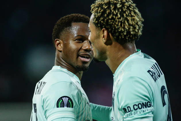 SOCCER - UEFA Conference League - CSKA vs. AS Monaco Photo by IPA ABACAPRESS.COM89726348 - Monaco s Ansu Fati and Paris Brunner celebrate after scoring during the UEFA Conference League match between PFC CSKA and AS Monaco at Vasil Levski National Stadium in Sofia, Bulgaria, on October 15, 2026 Sofia Bulgaria  Copyright: xIPAxSport ABACAx