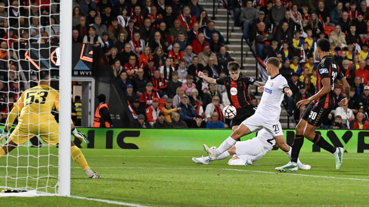 Bournemouth v SK Sturm Graz UEFA Europa League Ben Gannon-Doak of Bournemouth through on goal during the UEFA Europa League match at the Vitality Stadium, Bournemouth 15 10 2026 UK Newspapers OUT Copyright: xJeremyxLandeyx FIL-24069-0034