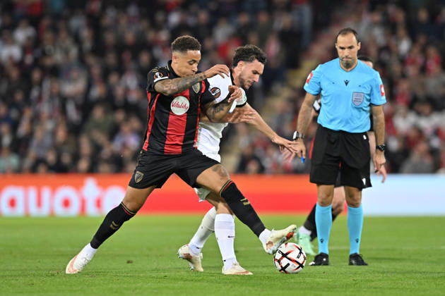 Bournemouth v Sturm Graz, Europa League Marcus Tavernier (16) of AFC Bournemouth battles for possession with Valmir Matoshi (72) of Sturm Graz during the Europa League match between Bournemouth and Sturm Graz at the Vitality Stadium, Bournemouth, UK on 15 October 2026. Bournemouth Vitality Stadium Dorset UK Editorial use only , Copyright: xGrahamxHuntx PSI-25011-0061