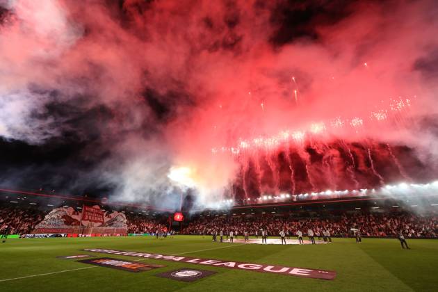 Fireworks ahead of kick off Bournemouth v Sturm Graz, UEFA Europa League, Football, Vitality Stadium, Bournemouth, UK - 15 Oct 2026Bournemouth Vitality Stadium United Kingdom  Copyright: xKieranxMcManus Shutterstockx 17218449l