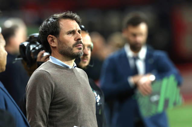 ENSCHEDE - FC Thun coach Gian-Luca Privitelli during the UEFA Conference League match between FC Twente and FC Thun at Grolsch Veste on 15 oktober 2026 in Enschede, Nederland. PETER LOUS EYE4IMAGES DeFodi Images -
