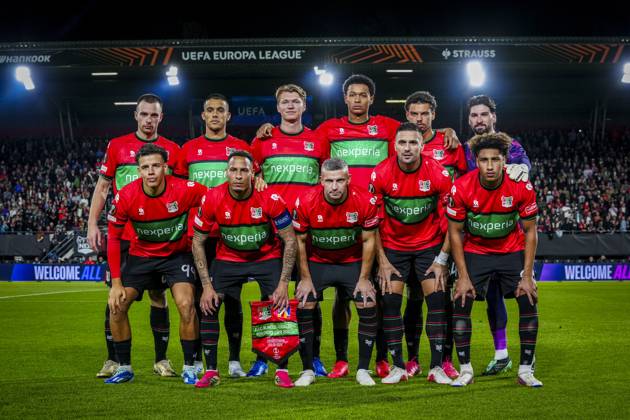 NIJMEGEN , 15-10-2026 , Stadium De Goffert , season 2026 2027 , UEFA Europa League football , match between NEC Nijmegen and Levski Sofia , picture shows teampicture NEC Nijmegen NEC - Levski Sofia  x208453886x Copyright: