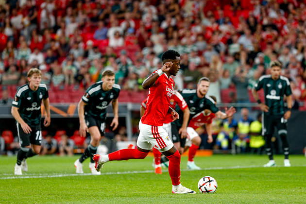 Estadio da Luz Jhon Duran forward of Benfica shoot for a goal during the UEFA Europa League 2026 27 League Phase MD2 match between SL Benfica and Celtic FC at Estadio do SL Benfica on October 15, 2026 in Lisbon, Portugal. UEFA Europa League 2026 27 League Phase MD2 - SL Benfica and Celtic FC (Valter Gouveia SPP) Copyright: xValterxGouveia SPPx spp-en-VaGo-_GO_7958