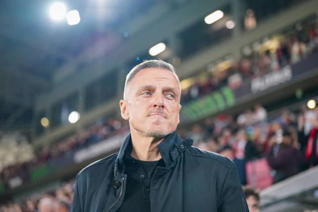 Deutschland: Fussball UEFA Conference League 2026 - 2027, 1. Spieltag - SC Freiburg vs FK Jablonec - Europa-Park-Stadion (Freiburg): Lubos Kozel (Trainer, FK Jablonec) Mimik, Gesichtsausdruck, Emotion Copyright: xJOERANxSTEINSIEKx