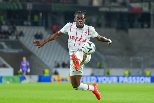 Cyriaque Irie (SC Freiburg, 22) am Ball , Deutschland, Fussball, UEFA Conference League, 1. Spieltag, Ligaphase , 2026 2027, SC Freiburg vs. FK Jablonec, 15.10.2026, Europa-Park Stadion, Freiburg Freiburg Europa-Park Stadion Baden-Württemberg Deutschland Copyright: xArnexAmbergx