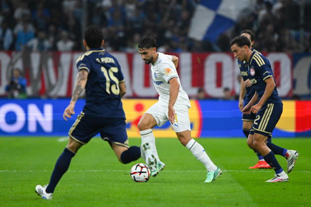 FOOTBALL : Olympique de Marseille VS Olympiakos - UEFA Europa League - 15 10 2026 Neal Maupay (OM) - UEFA Europa League match between Olympique de Marseille and Olympiakos on October 15, 2026 at the CEPAC Velodrome Stadium in Marseille. MarseilleFrance  Copyright: xWilliamxCannarellax