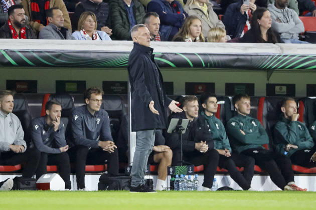 Lubos Kozel (FK Jablonec, Trainer) , Deutschland, Fussball, UEFA Conference League, 1. Spieltag, 2026 2027, SC Freiburg vs. FK Jablonec, 15.10.2026, Freiburg im Breisgau Stadion am Wolfswinkel Deutschland Copyright: xGrantxHubbsx