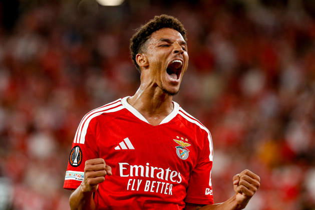 LISBON, PORTUGAL - OCTOBER 15: Alexander Bah defender of Benfica celebrates after scoring the team s second goal during the UEFA Europa League 2026 27 League Phase MD2 match between SL Benfica and Celtic FC at Estadio do SL Benfica on October 15, 2026 in Lisbon, Portugal (Photo by Valter Gouveia Sports Press Photo SPP) Copyright: xSportsxPressxPhotox Sportspressphoto_SPR257191