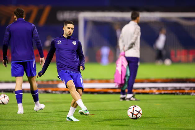 GNK Dinamo v RSC Anderlecht - UEFA Europa League 2026 27 League Phase MD2 Luka Ivanusec of Dinamo Zagreb warm up before the UEFA Europa League 2026 27 League Phase MD2 match between GNK Dinamo and RSC Anderlecht at Stadion Maksimir on October 15, 2026 in Zagreb, Croatia.  MatijaxHabljak PIXSELL