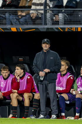 NIJMEGEN - NEC Nijmegen coach Dick Schreuder during the UEFA Europa League match between N.E.C. and Levski Sofia in Stadion De Goffert on 15 October 2026 in Nijmegen , Nederland. (Photo by DeFodi Images) -