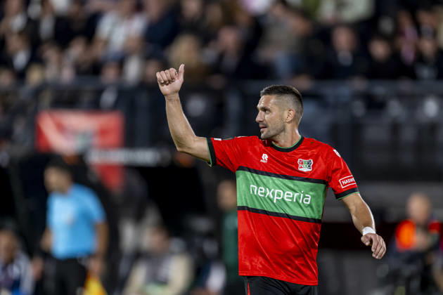 NIJMEGEN - NEC Nijmegen forward Duöan Tadic during the UEFA Europa League match between N.E.C. and Levski Sofia at Stadion De Goffert on 15 oktober 2026 in Nijmegen, Nederland. (Photo by DeFodi Images) -