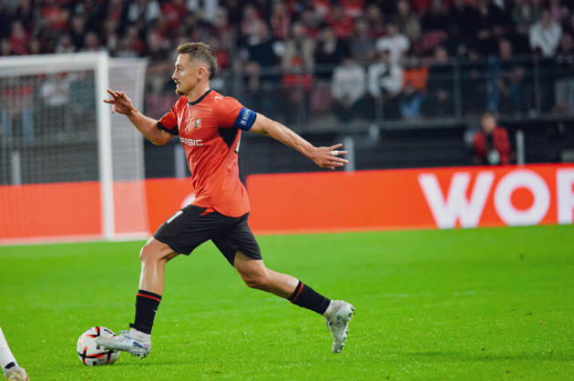 FOOTBALL : Stade Rennais vs OFI Crete - Europa League - Journée 2 - 15 10 2026 Valentin Rongier (Stade Rennais) RennesFrance  Copyright: xBaptistexAutissierx