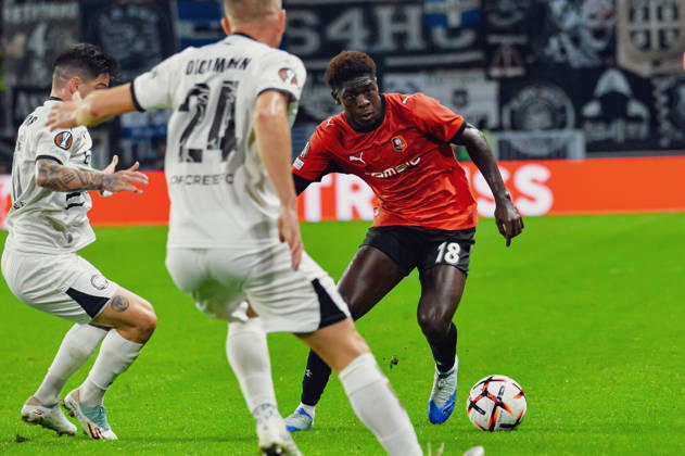 FOOTBALL : Stade Rennais vs OFI Crete - Europa League - Journée 2 - 15 10 2026 Mahamadou Nagida (Stade Rennais) RennesFrance  Copyright: xBaptistexAutissierx