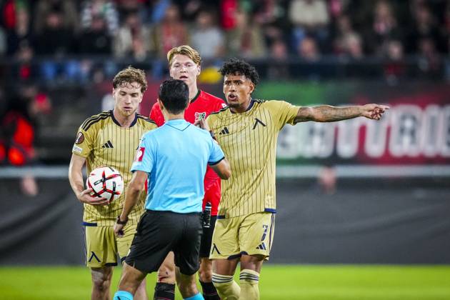 NIJMEGEN , 15-10-2026 , Stadium De Goffert , season 2026 2027 , UEFA Europa League football , match between NEC Nijmegen and Levski Sofia , picture shows Levski Sofia player Reinaldo NEC - Levski Sofia  x208455793x Copyright: