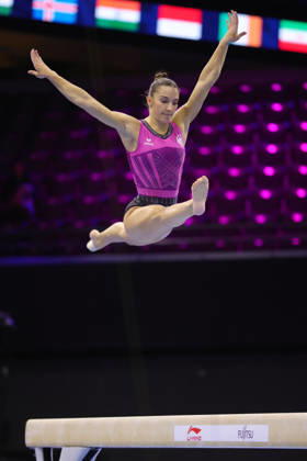 Helen Kevric, GER, during podiumtraining at 2026 Worlds in Rotterdam; 15 10 2026;