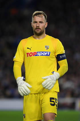 Brighton and Hove Albion v Kauno Zalgiris, UEFA Conference League Tomas Svedkauskas of Kauno Zalgiris during the UEFA Conference League match between Brighton and Hove Albion and Kauno Zalgiris at the American Express Stadium, Brighton and Hove, UK on 15 October 2026. Brighton and Hove American Express Stadium East Sussex UK Editorial use only , Copyright: xJeffxMoodx PSI-25024-0030