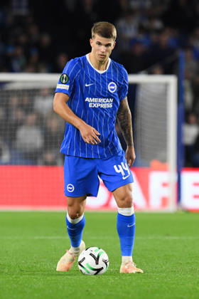 Brighton and Hove Albion v Kauno Zalgiris, UEFA Conference League Luka Vuskovic Defender of Brighton and Hove Albion in action during the UEFA Conference League match between Brighton and Hove Albion and Kauno Zalgiris at the American Express Stadium, Brighton and Hove, UK on 15 October 2026. Brighton and Hove American Express Stadium East Sussex UK Editorial use only , Copyright: xJeffxMoodx PSI-25024-0037