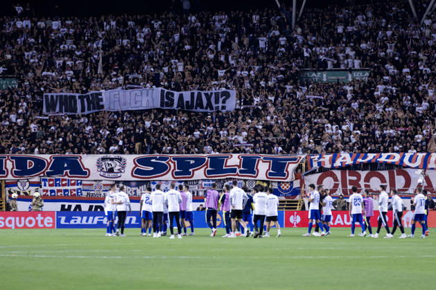 October 15, 2026, Split, Dalmatia, Croatia: Torcida, Hajduk Split supporters, during the during the UEFA Conference League match between HNK Hajduk Split (CRO) and AFC Ajax Amsterdam (NL) at Poljud Stadium. Split Croatia - ZUMAp210 20261015_zsp_p210_006 Copyright: xMajaxPrgometx