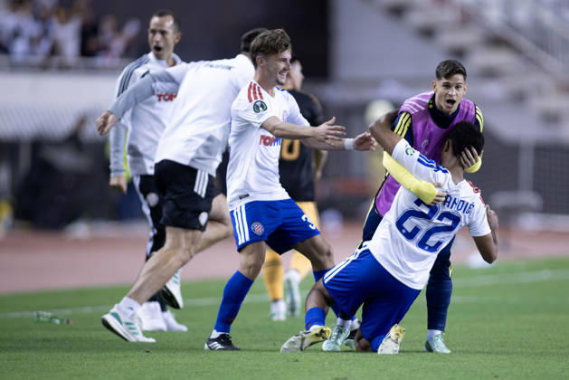October 15, 2026, Split, Dalmatia, Croatia: HNK Hajduk Split players celebrate their victory over Ajax after the UEFA Conference League match at Poljud Stadium. Split Croatia - ZUMAp210 20261015_zsp_p210_032 Copyright: xMajaxPrgometx