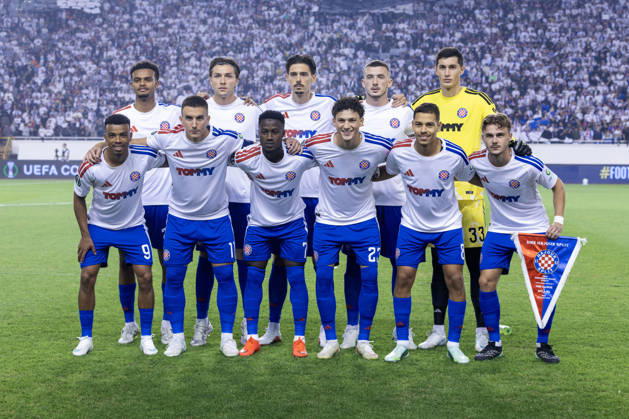 October 15, 2026, Split, Dalmatia, Croatia: Hajduk players pose for a team photo during the UEFA Conference League 2026 27 match between HNK Hajduk Split and AFC Ajax. Split Croatia - ZUMAp210 20261015_zsp_p210_058 Copyright: xMajaxPrgometx