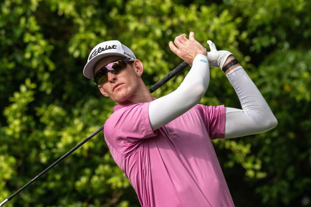 October 16, 2026, Coloane, Macao Sar, China: Charles PORTER from the USA drops his club annoyed by his shot.Round 2 in the Macao Open Golf at Macau Golf & Country Club. Macau Open Golf Round 2  - ZUMAr144 20261016_zap_r144_075 Copyright: xJaynexRussellx