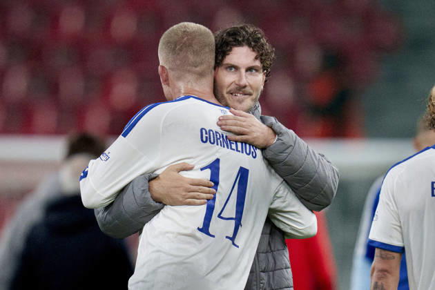DENMARK: Conference League: FC Copenhagen - SC Braga DENMARK: Conference League: FC Copenhagen - SC Braga SC Braga s Jonas Wind greets FCK s Andreas Cornelius after the UEFA Conference League match between FC Copenhagen and SC Braga at Parken in Copenhagen on Thursday, October 15, 2026. Photo: Liselotte Sabroe Ritzau Scanpix , Copenhagen Denmark
