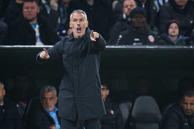 DENMARK: Conference League: FC Copenhagen - SC Braga DENMARK: Conference League: FC Copenhagen - SC Braga SC Braga s Head Coach Carlos Vicens during the UEFA Conference League match between FC Copenhagen and SC Braga at Parken in Copenhagen on Thursday, October 15, 2026. Photo: Liselotte Sabroe Ritzau Scanpix , Copenhagen Denmark