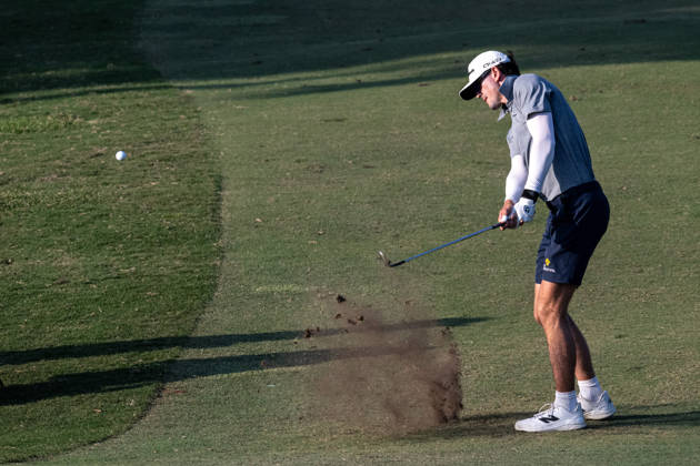 October 16, 2026, Coloane, Macao Sar, China: American, Austen TRUSLOW, finishes -10par putting him in tied 2nd place. Round 2 in the Macao Open Golf at Macau Golf & Country Club. Macau Open Golf Round 2  - ZUMAr144 20261016_zap_r144_103 Copyright: xJaynexRussellx