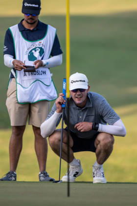 October 16, 2026, Coloane, Macao Sar, China: American, Austen TRUSLOW, finishes -10par putting him in tied 2nd place. Round 2 in the Macao Open Golf at Macau Golf & Country Club. Macau Open Golf Round 2  - ZUMAr144 20261016_zap_r144_106 Copyright: xJaynexRussellx
