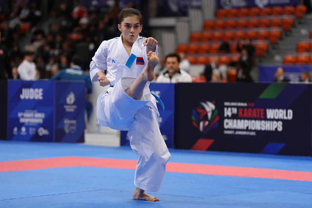 2026 World Cadet, Junior & U21, U 21 Karate Championships BIELSKO-BIALA, POLAND - OCTOBER 16: Anil Shariatpanahi of Armenia performs during the cadet female individual kata eliminations at the 2026 World Cadet, Junior & U21 Karate Championships at Hala Pod Debowcem on October 16, 2026 in Bielsko-Biala, Poland. Bielsko-Biala Hala Pod Debowcem Poland Copyright: x2026xKaratexInsights PSxImagesxMartinxKremser KaratexInsightsx