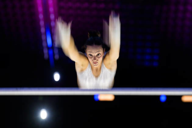 261016 Elvira Katsali of Greece at a women’s podium training session during day -1 of the 2026 Artistic Gymnastics World Championships on October 16, 2026 in Rotterdam. Photo: Joel Marklund BILDBYRÅN kod JM JM0858 bbeng artistisk gymnastik artistic gymnastics gymnastik-vm vm artistic gymnastics world championships dam Copyright: JOELxMARKLUND BB261016JM012
