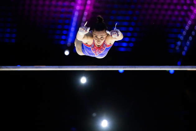 261016 Barbora Kundrat of Slovakia at a women’s podium training session during day -1 of the 2026 Artistic Gymnastics World Championships on October 16, 2026 in Rotterdam. Photo: Joel Marklund BILDBYRÅN kod JM JM0858 bbeng artistisk gymnastik artistic gymnastics gymnastik-vm vm artistic gymnastics world championships dam Copyright: JOELxMARKLUND BB261016JM021