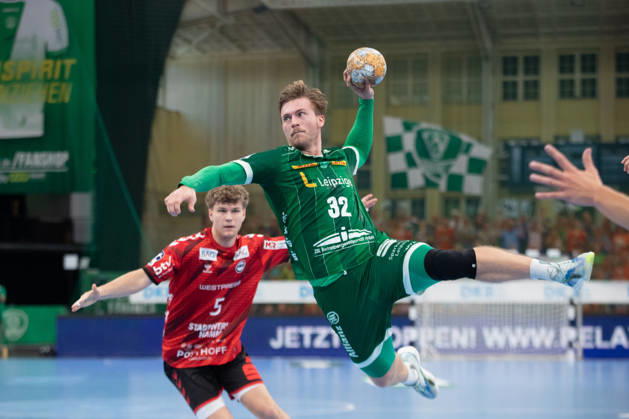 Handball, HBL2: SC DHfK Leipzig - ASV Hamm-Westfalen; 16.10.2026 Franz Semper (32, SC DHfK Leipzig). Handball, 2. Bundesliga, Saison 2026 2027, 8. Spieltag: SC DHfK Leipzig vs. ASV Hamm-Westfalen am 16.10.2026 in der Quarterback Immobilien Arena Leipzig. Copyright: xBEAUTIFULxSPORTS JanxKaeferx