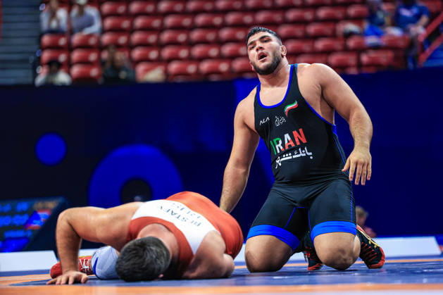 U23 World Championships 125kg FS - Abolfazl Mohammad Mohammad Nezhad (IRI) df. Andrei Bestaev (RUS)