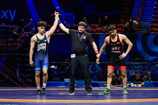 U23 World Championships 74kg FS - Jayden James (USA) df. Ali Manouchehr Karampour (IRI)