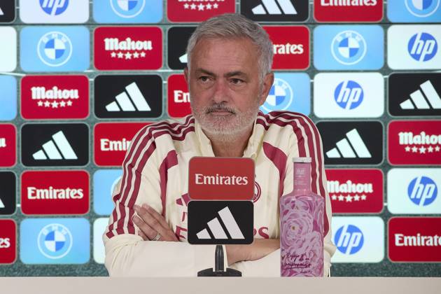October 17, 2026, Madrid, Spain: Coach Jose Mourinho (Real Madrid CF) attends a press conference, PK, Pressekonferenz on the eve of the LaLiga EA SPORTS 2026 2027 match between Real Madrid CF and Sevilla FC..Real Madrid CF is holding its final training session and press conference ahead of its ninth LaLiga game. LaLiga EA SPORTS 2026 2027 - Real Madrid CF Press Conference And Training Session In Madrid, Spain - 17 Oct 2026  - ZUMAs197 20261017_aaa_s197_043 Copyright: xFedericoxTitonex