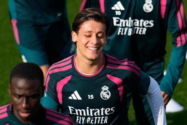 October 17, 2026, Valdebebas, Madrid, Spain: Arda Guler during the training day of Real Madrid ahead the Spanish League, LaLiga EA Sports, football match against Sevilla FC at Ciudad Deportiva Real Madrid on October 17, 2026, in Valdebebas, Madrid, Spain. Real Madrid Training And press conference, PK, Pressekonferenz - LaLiga Ea Sports - ZUMAa181 20261017_zaa_a181_030 Copyright: xDennisxAgyemanx