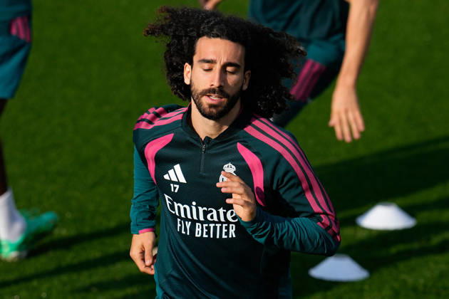 October 17, 2026, Valdebebas, Madrid, Spain: Marc Cucurella during the training day of Real Madrid ahead the Spanish League, LaLiga EA Sports, football match against Sevilla FC at Ciudad Deportiva Real Madrid on October 17, 2026, in Valdebebas, Madrid, Spain. Real Madrid Training And press conference, PK, Pressekonferenz - LaLiga Ea Sports - ZUMAa181 20261017_zaa_a181_042 Copyright: xDennisxAgyemanx