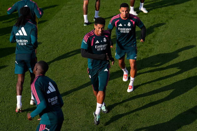 October 17, 2026, Valdebebas, Madrid, Spain: Jude Bellingham during the training day of Real Madrid ahead the Spanish League, LaLiga EA Sports, football match against Sevilla FC at Ciudad Deportiva Real Madrid on October 17, 2026, in Valdebebas, Madrid, Spain. Real Madrid Training And press conference, PK, Pressekonferenz - LaLiga Ea Sports - ZUMAa181 20261017_zaa_a181_054 Copyright: xDennisxAgyemanx